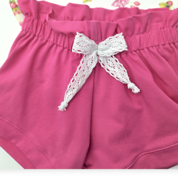 Set aus Schleifenshirt und Shorts, Größe 116, Erdbeeren